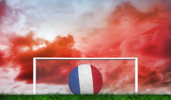 Fotball i franske farger – stockfoto
