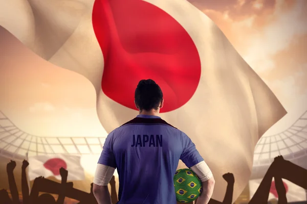 Japan voetbal speler bedrijf bal — Stockfoto