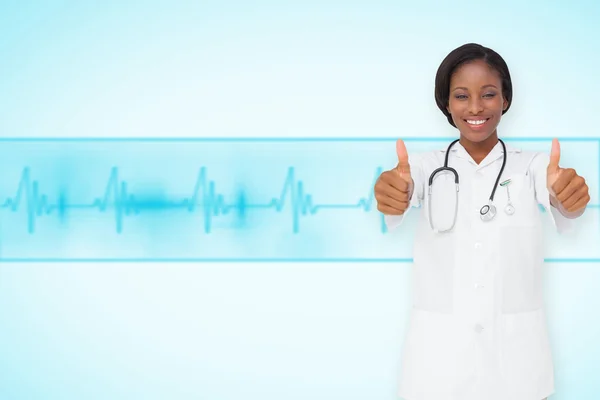 Nurse giving thumbs up — Stock Photo, Image