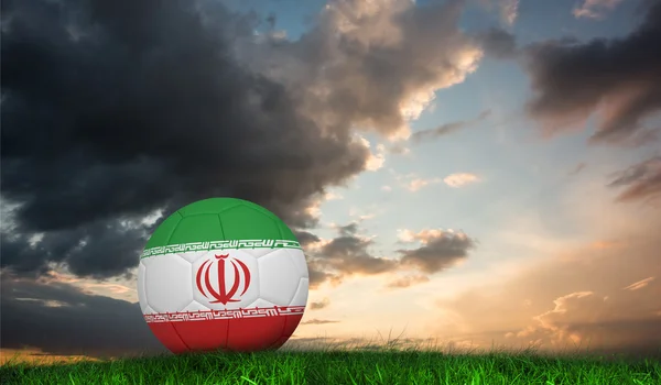 Football in iran colours — Stock Photo, Image