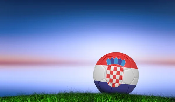 Voetbal in Kroatië kleuren — Stockfoto