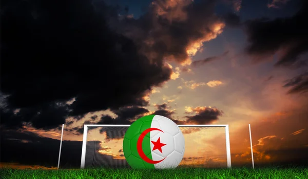 Football in algeria colours — Stock Photo, Image