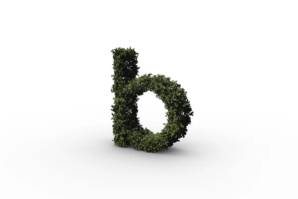 Letter b made of leaves — Stock Photo, Image