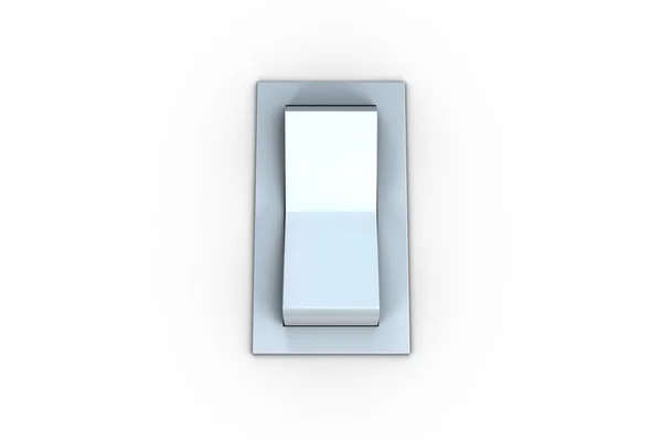 Interruptor flip branco gerado digitalmente — Fotografia de Stock