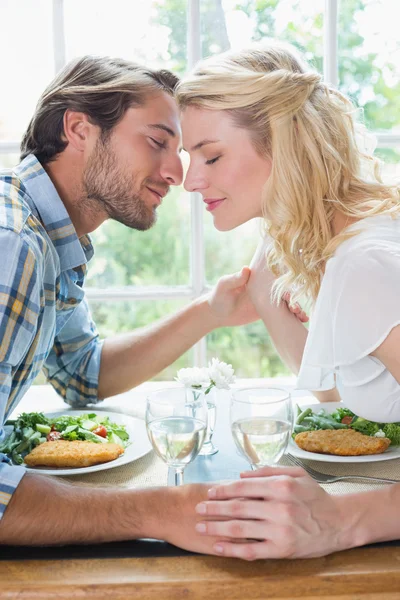 Couple having meal together