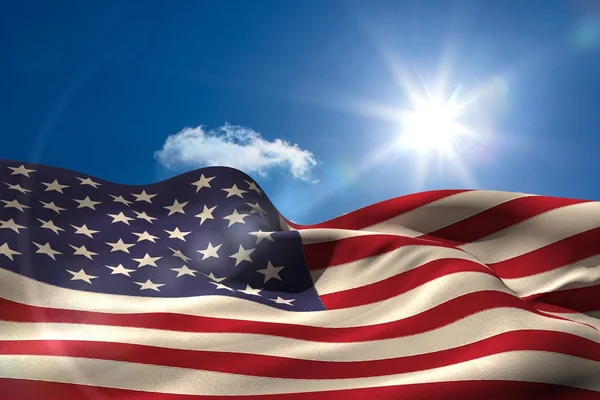 Digital generierte amerikanische Flagge flattert — Stockfoto