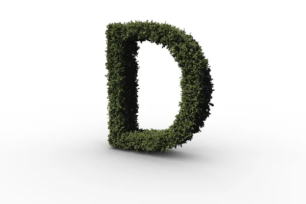 Letter d made of leaves — Stock Photo, Image