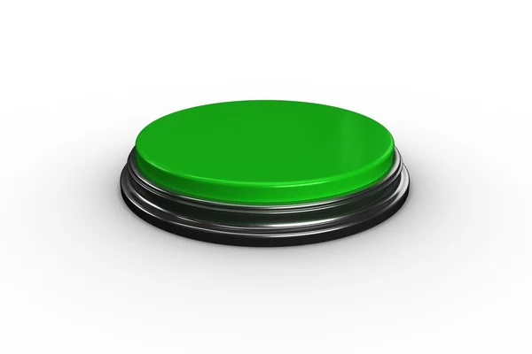 Digitally generated green push button — Stock Photo, Image