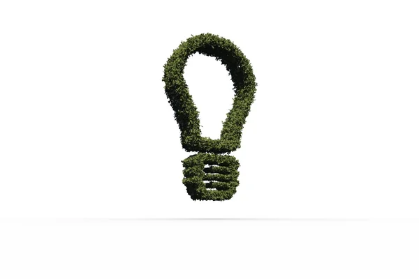 Light bulb made of leaves — Stock Photo, Image