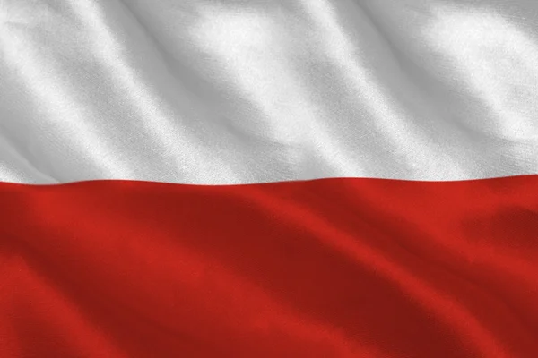 Digitally generated polish flag rippling — Stock Photo, Image