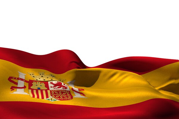 Ondulación de la bandera de España generada digitalmente — Foto de Stock