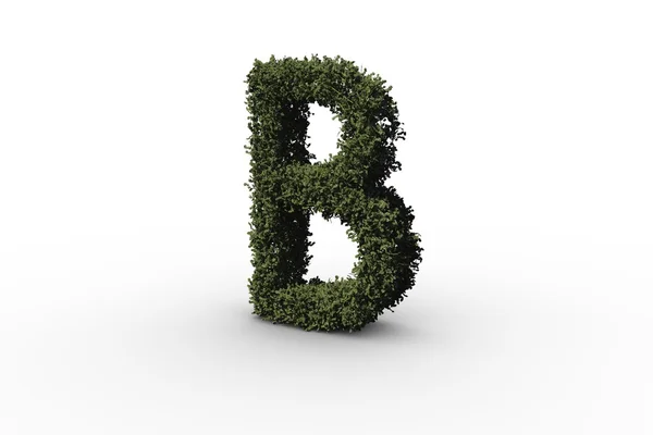 Letra b hecha de hojas —  Fotos de Stock