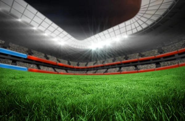 Football pitch in large stadium — Stock Photo, Image