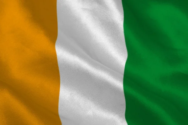 Ivory coast national flag — Stock Photo, Image