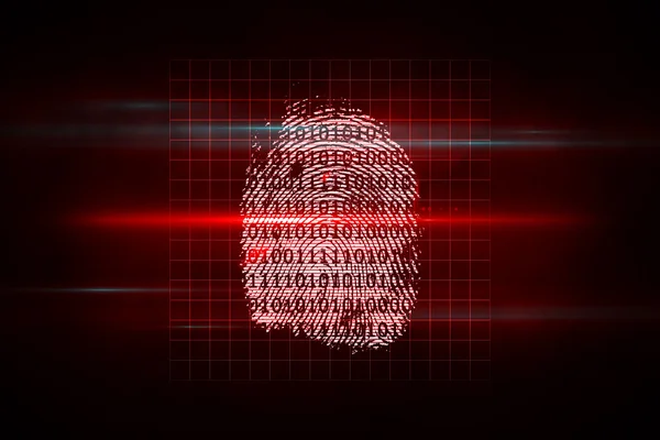 Digital security finger print scan — Stock Photo, Image