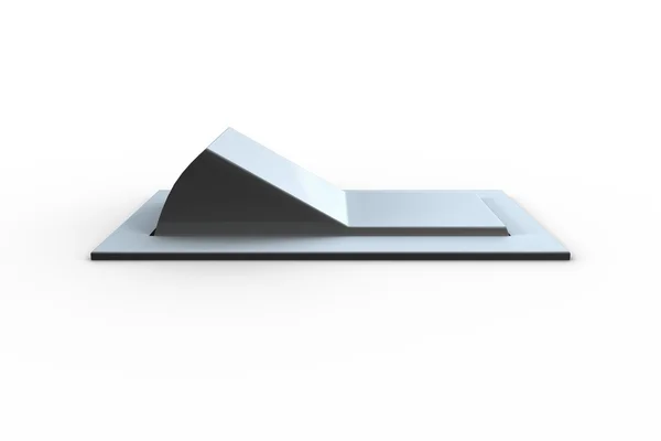 Dijital olarak üretilen beyaz flip anahtarı — Stok fotoğraf