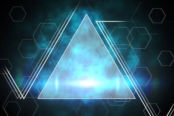 Blauwe en zwarte driehoek ontwerp — Stockfoto