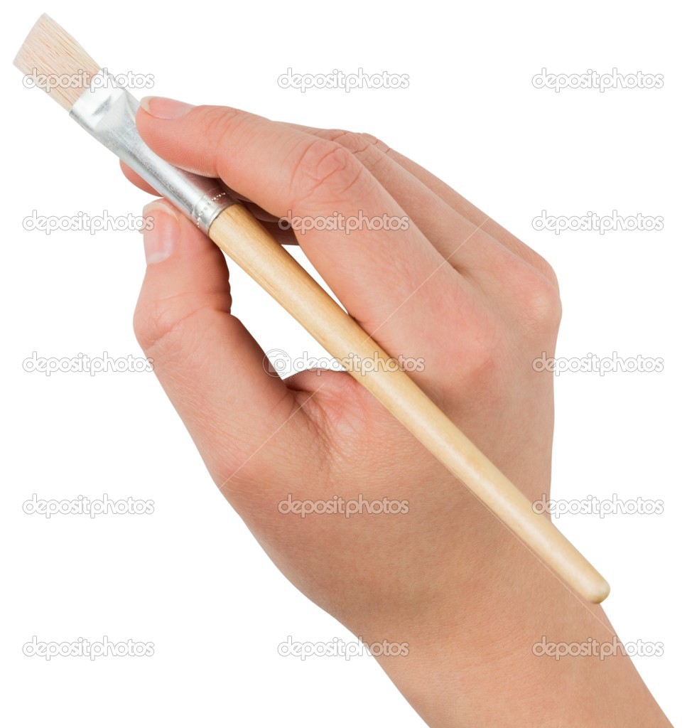 hand holding paintbrush drawing easy hand holding paintbrush drawing easy