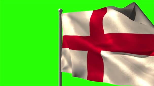 England national flag waving — Stock Video