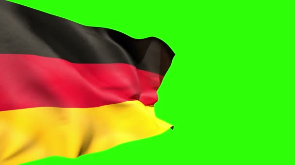 Large germany national flag blowing — Stock Video