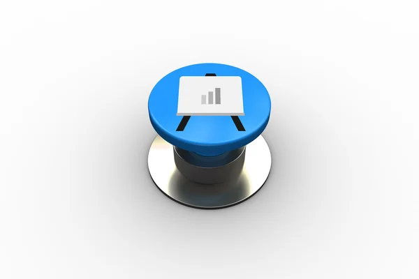 Presentation graphic on button — Stock Photo, Image