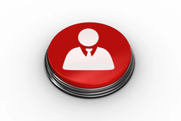 Composite image of businessman graphic on button — Φωτογραφία Αρχείου