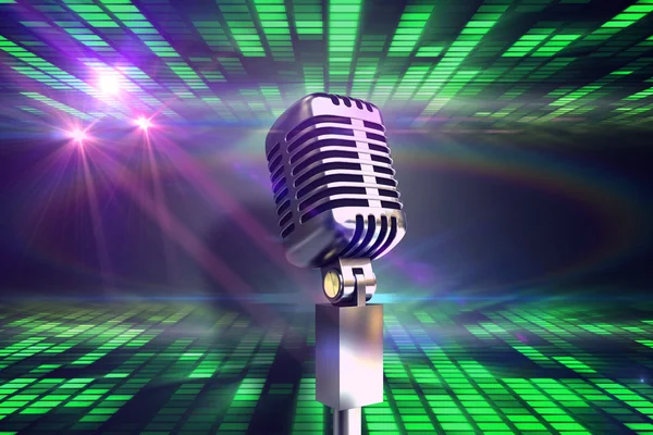 Retro chrome microphone — Stock Photo, Image