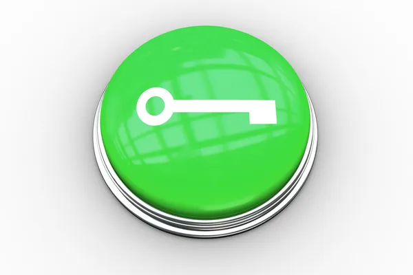 Key graphic on push button — Stock Photo, Image