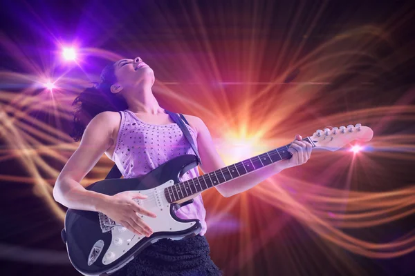 Meisje spelen gitaar — Stockfoto