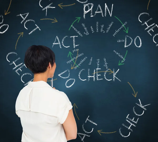 Mujer de negocios reflexiva — Foto de Stock