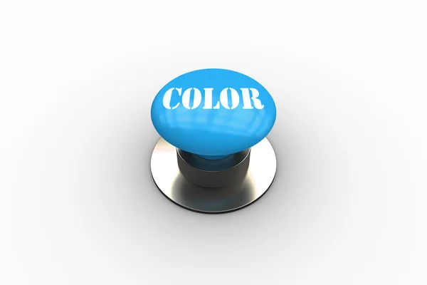 Color on blue push button — Stock Photo, Image