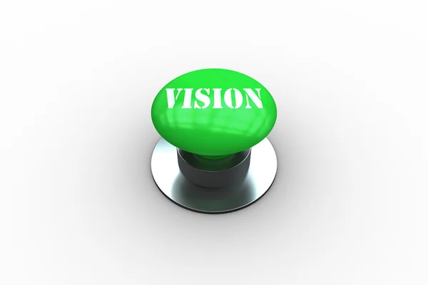 Vision sur bouton-poussoir vert généré numériquement — Photo