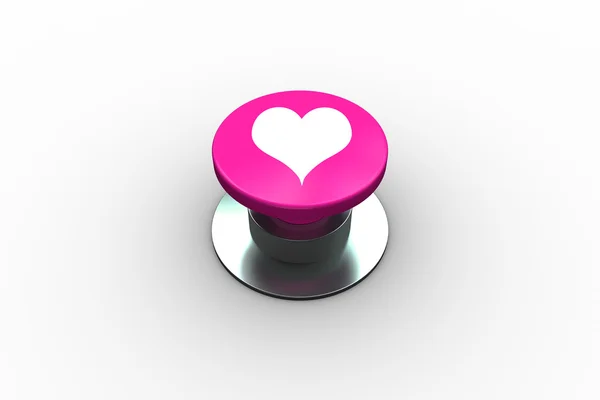 Καρδιά γραφικό στο κουμπί — Φωτογραφία Αρχείου