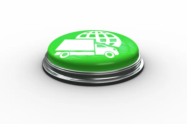 Logistics graphic on push button — Stock Photo, Image