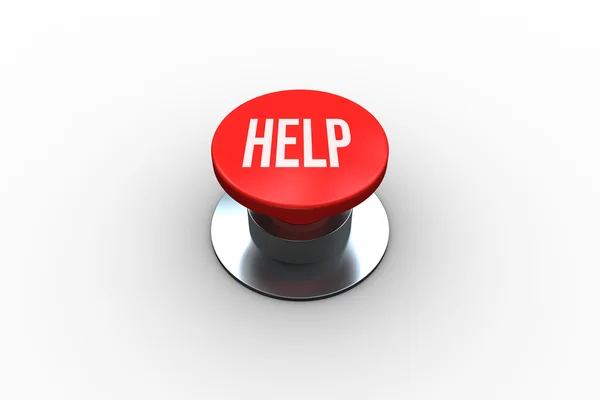 Ajuda no botão vermelho — Fotografia de Stock