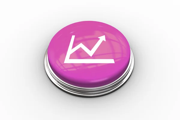 Graph on pink push button — Stock Photo, Image