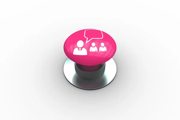 Staff graphic on pink push button — Stock Photo, Image