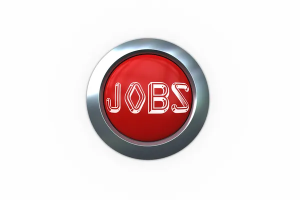 Jobs on red push button — Stock Photo, Image