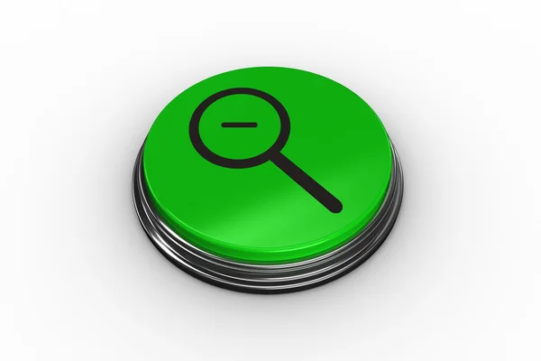 Magnifying glass graphic on push button — Stock Photo, Image