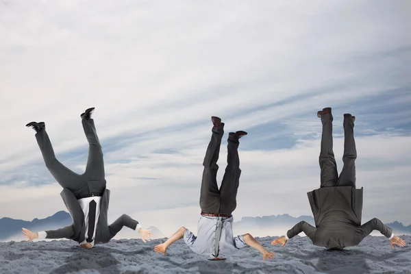 Businessmen burying their heads — Stock Photo, Image