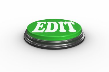 Edit on digitally generated green push button clipart