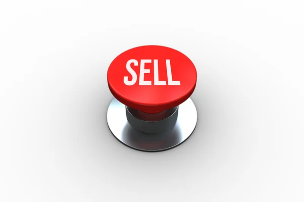 Sell on red push button — Stock Photo, Image