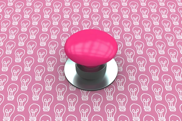 Push button against pink vignette — Stock Photo, Image