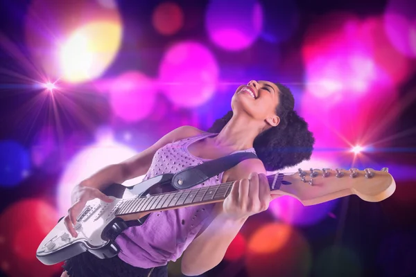 Meisje spelen gitaar — Stockfoto