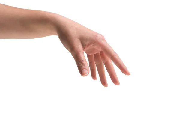Mão feminina estendida — Fotografia de Stock