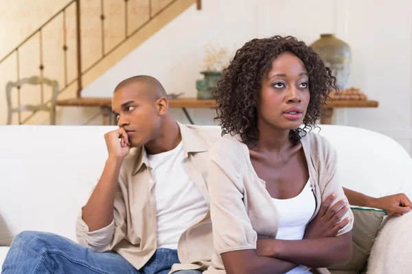 Unhappy couple not speaking to each other — Stock Photo, Image