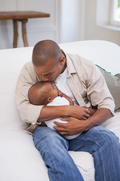 Father spending time with baby Royalty Free Stock Images