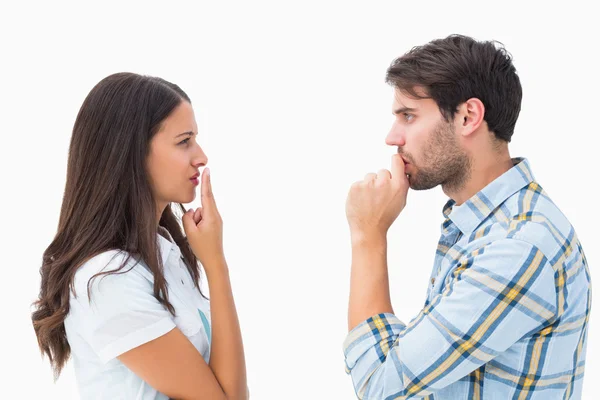 Upset young couple not talking — Stock Photo, Image