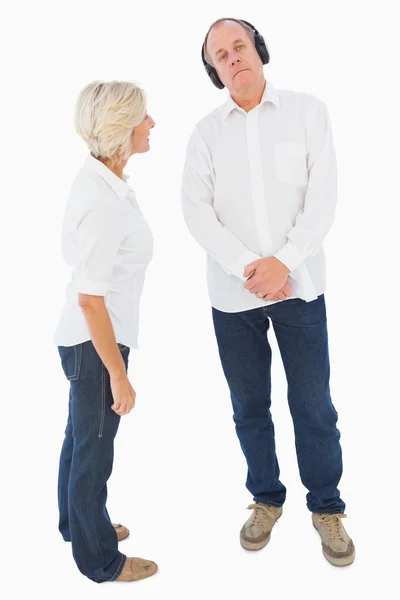 Annoyed woman being ignored by her partner — Stock Photo, Image