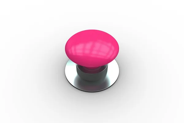 Digitally generated shiny pink push button — Stock Photo, Image